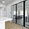 Large glass doors to the interior entrance to the clubhouse at Chapel Creek Cottages